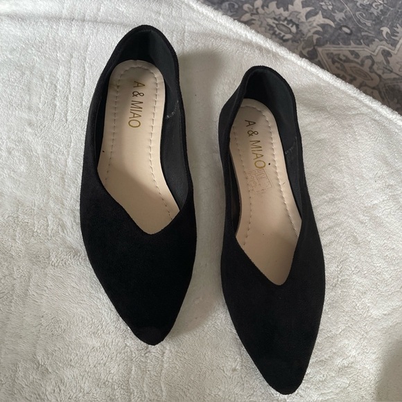 Shoes - A & MIAO Dress Shoes Women’s 7 Black Casual Dress Pointed Toe Flats EUC